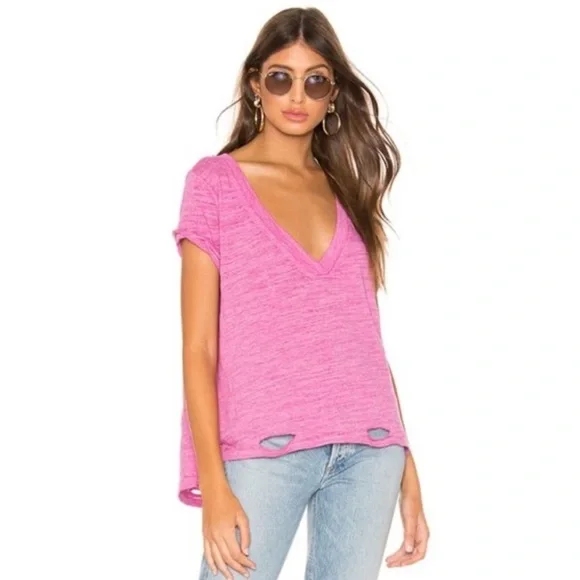 NWOT Free People We The Free Sundance Tee - Azalea Pink - Picture 2 of 7